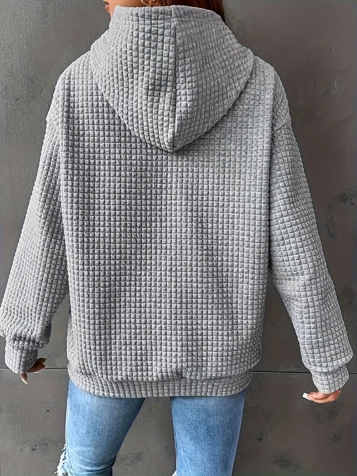 Waffle Knit Hoodie