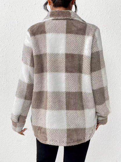 Cozy Plaid Fleece Jacket