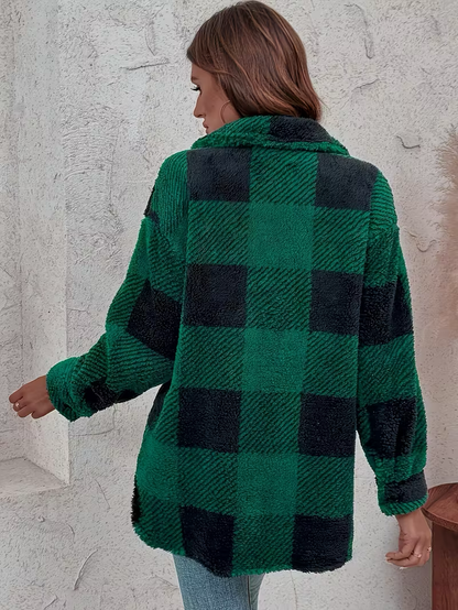 Cozy Plaid Fleece Jacket
