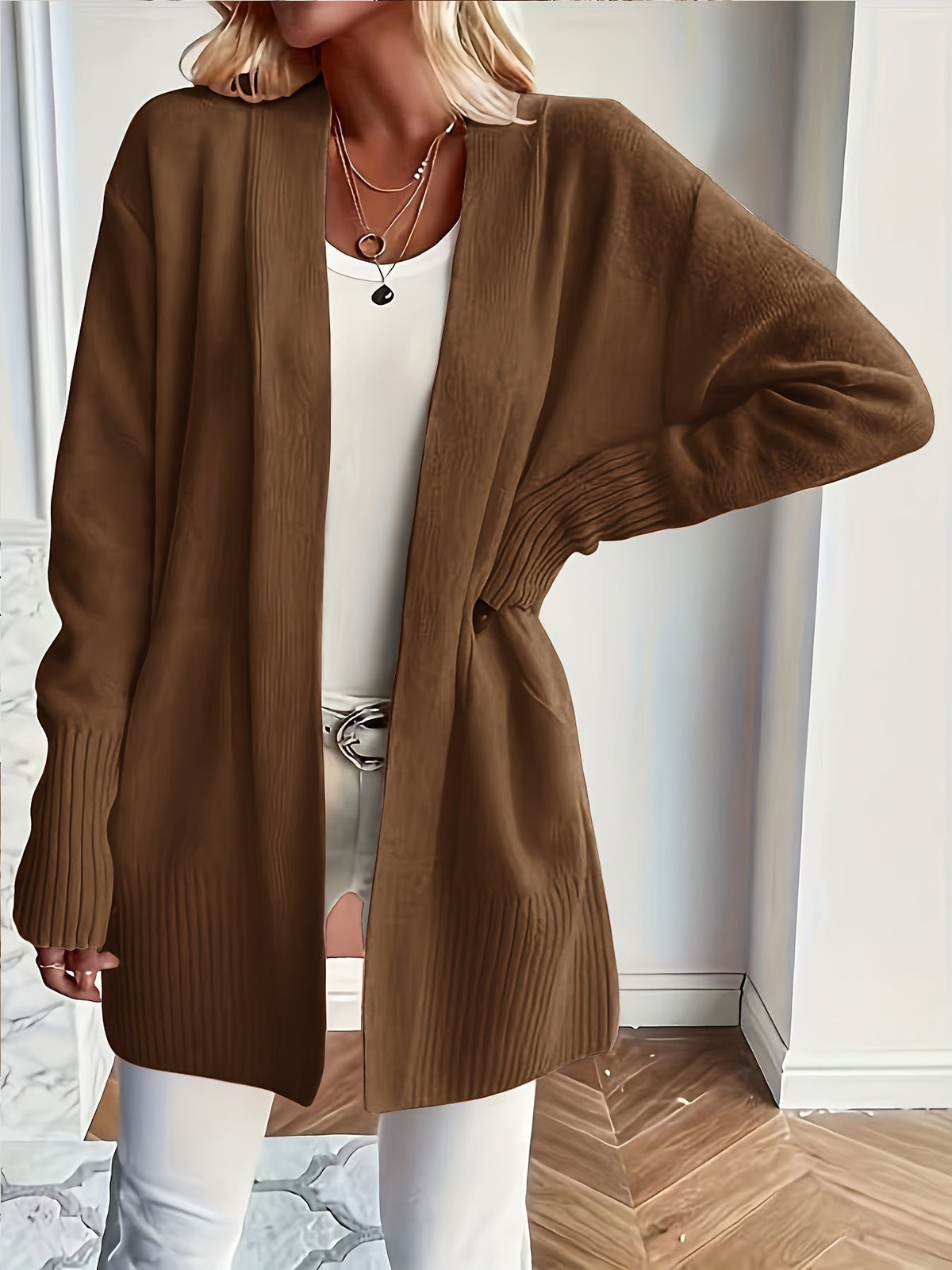 Cozy Open Front Cardigan