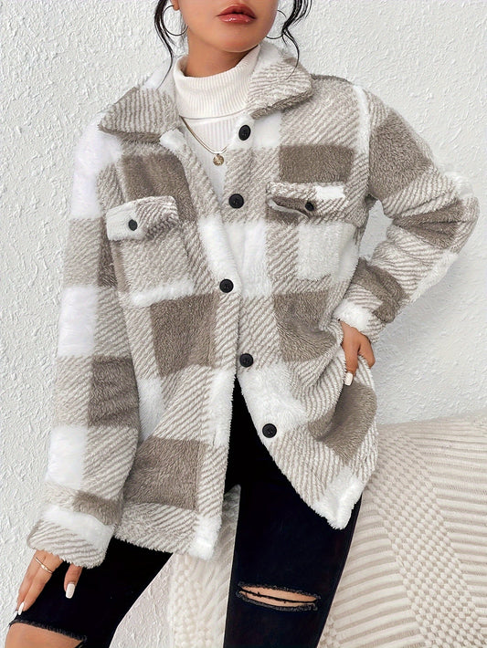 Cozy Plaid Fleece Jacket